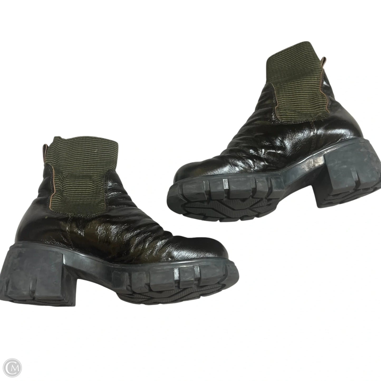 Boots Combat In Brown & Green, Size: 5.5