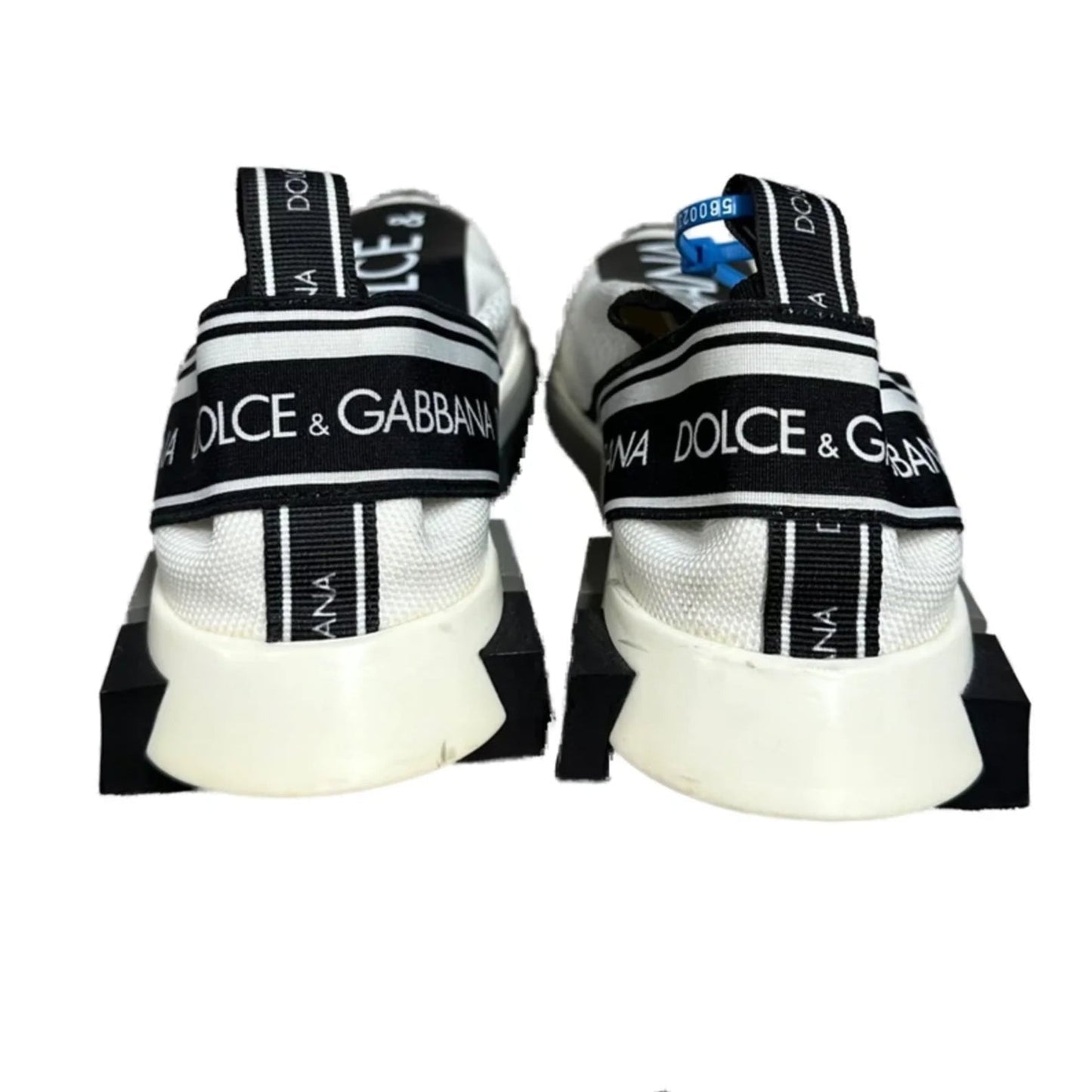 Shoes Luxury Designer By Dolce And Gabbana In Black & White, Size: 6.5