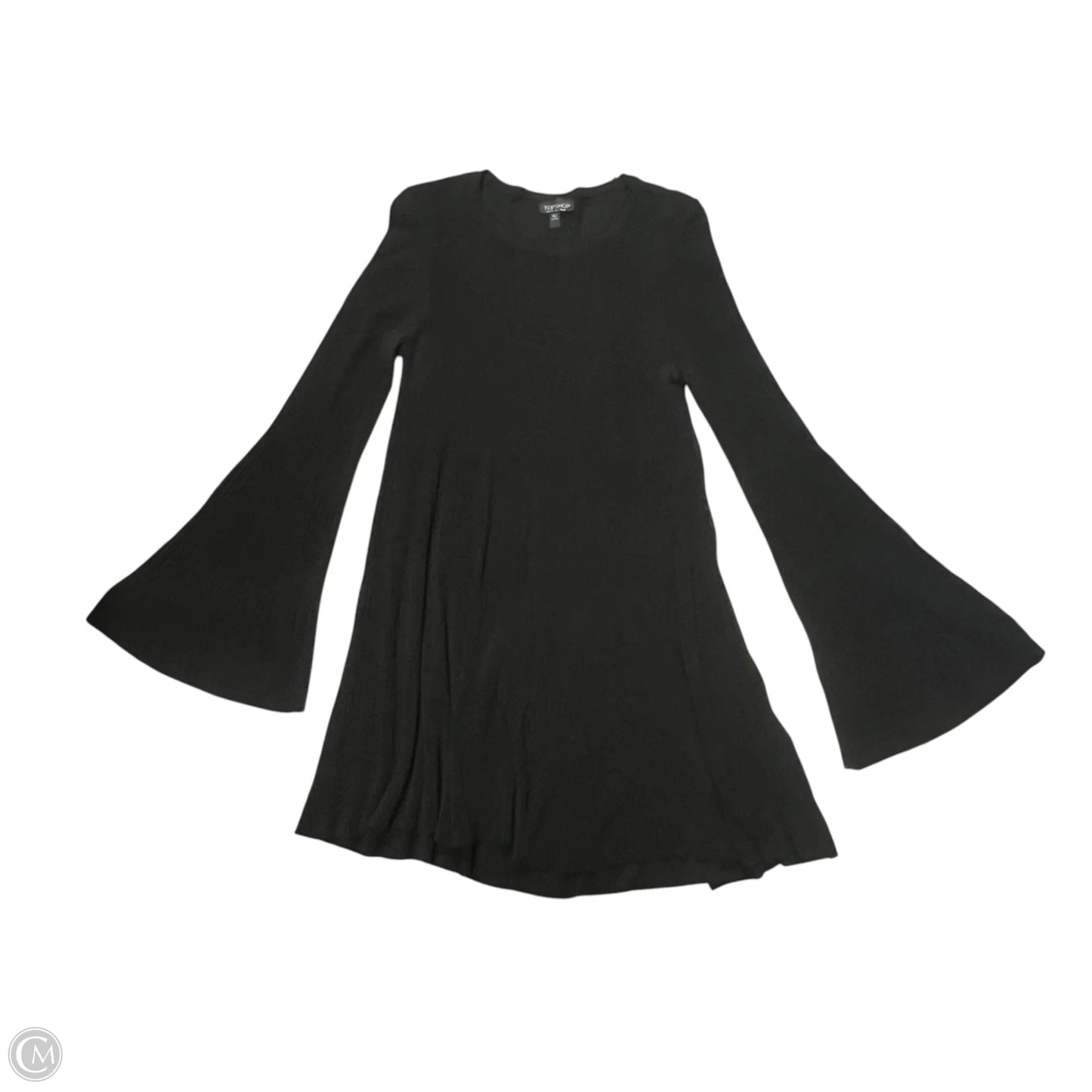 Dress Casual Midi By Topshop In Black, Size: 12