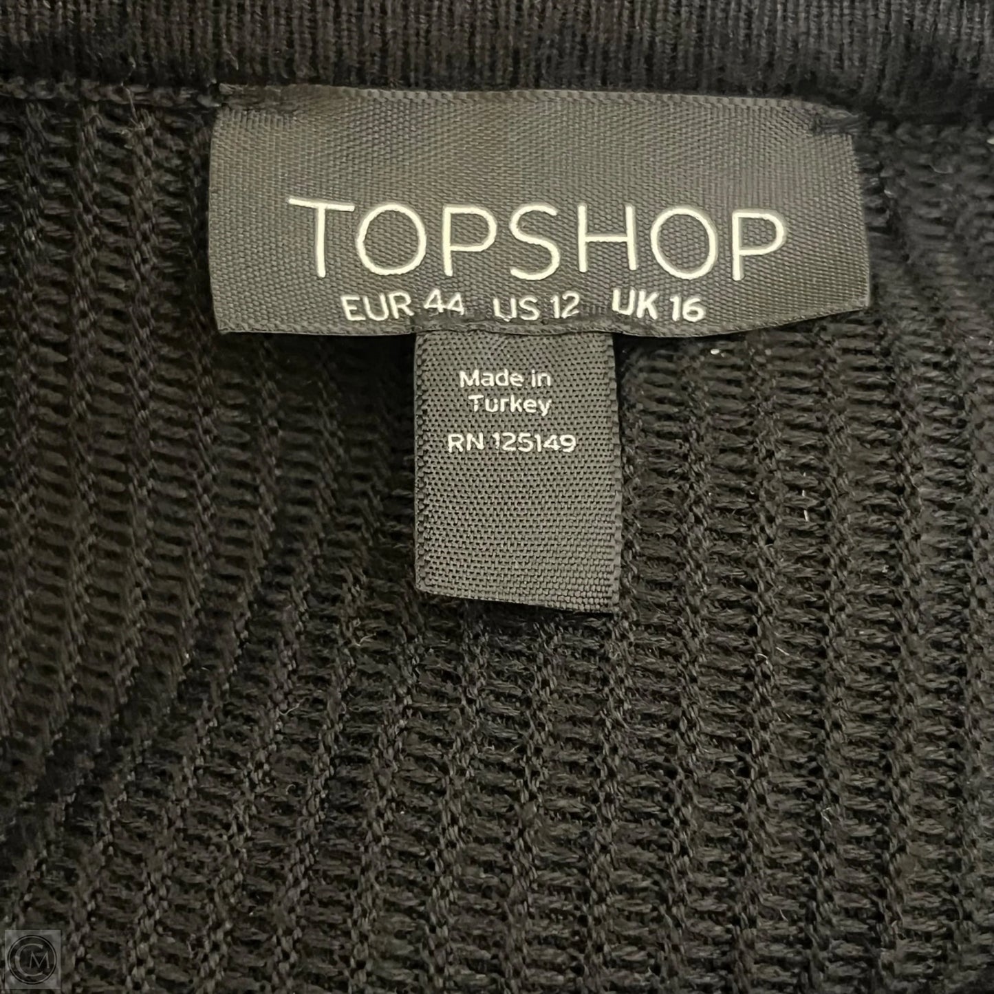 Dress Casual Midi By Topshop In Black, Size: 12