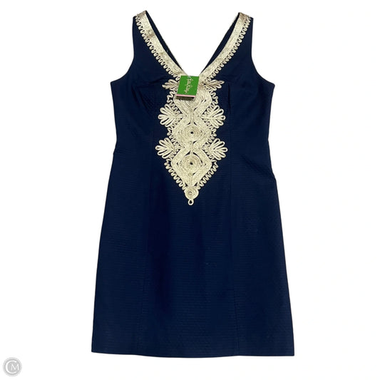 Dress Designer By Lilly Pulitzer In Blue & Gold, Size: Xs