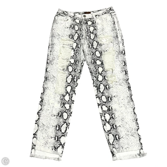 Jeans Wide Leg By Pol In Snakeskin Print, Size: 4