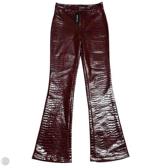 Pants Leggings By Motel In Maroon, Size: Xs
