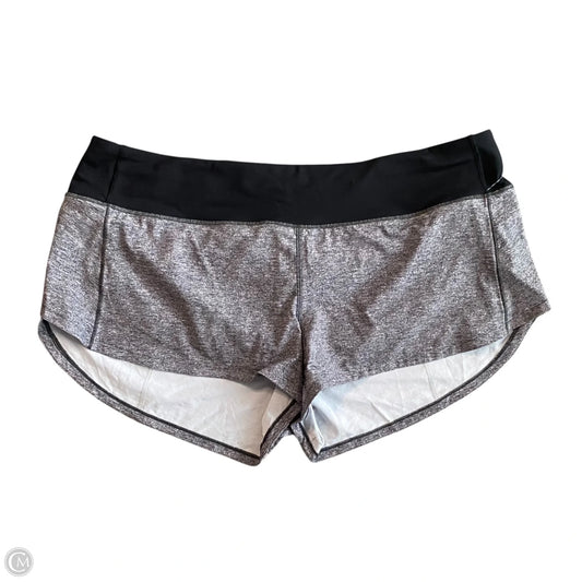 Athletic Shorts By Lululemon In Black & Grey, Size: 12