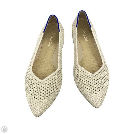 Shoes Flats By Rothys In Blue & Cream, Size: 10