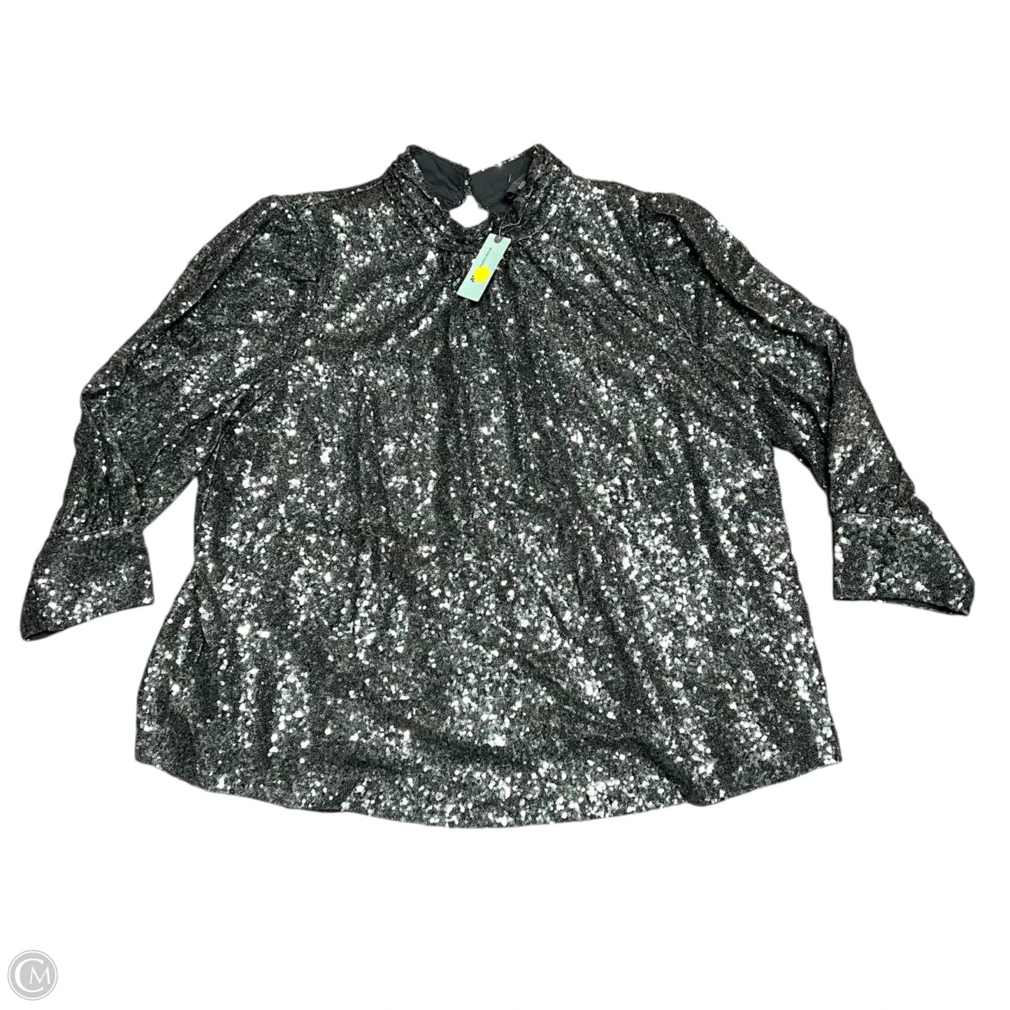 Top Long Sleeve By Anthropologie In Grey, Size: 2x