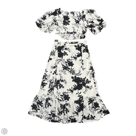 Skirt Set 2pc By RESET BY JANE In Black & White, Size: M