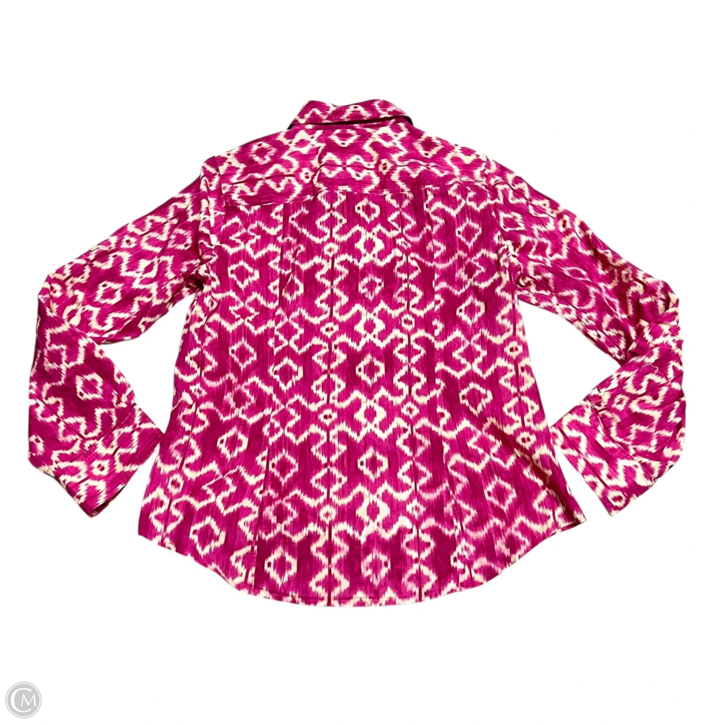 Top Long Sleeve By Michael By Michael Kors In Cream & Pink, Size: M