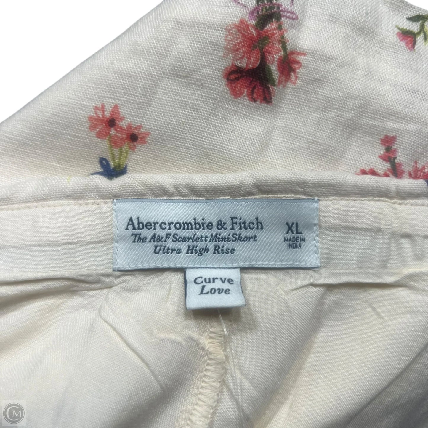 Skirt Mini & Short By Abercrombie And Fitch In Cream, Size: 16