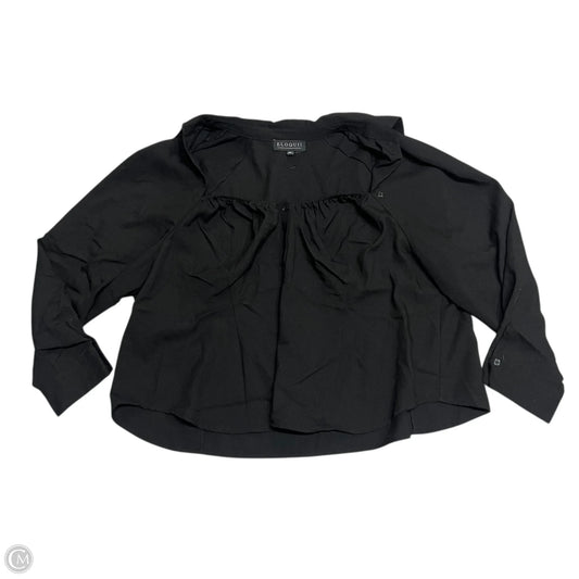 Top Long Sleeve By Eloquii In Black, Size: 26