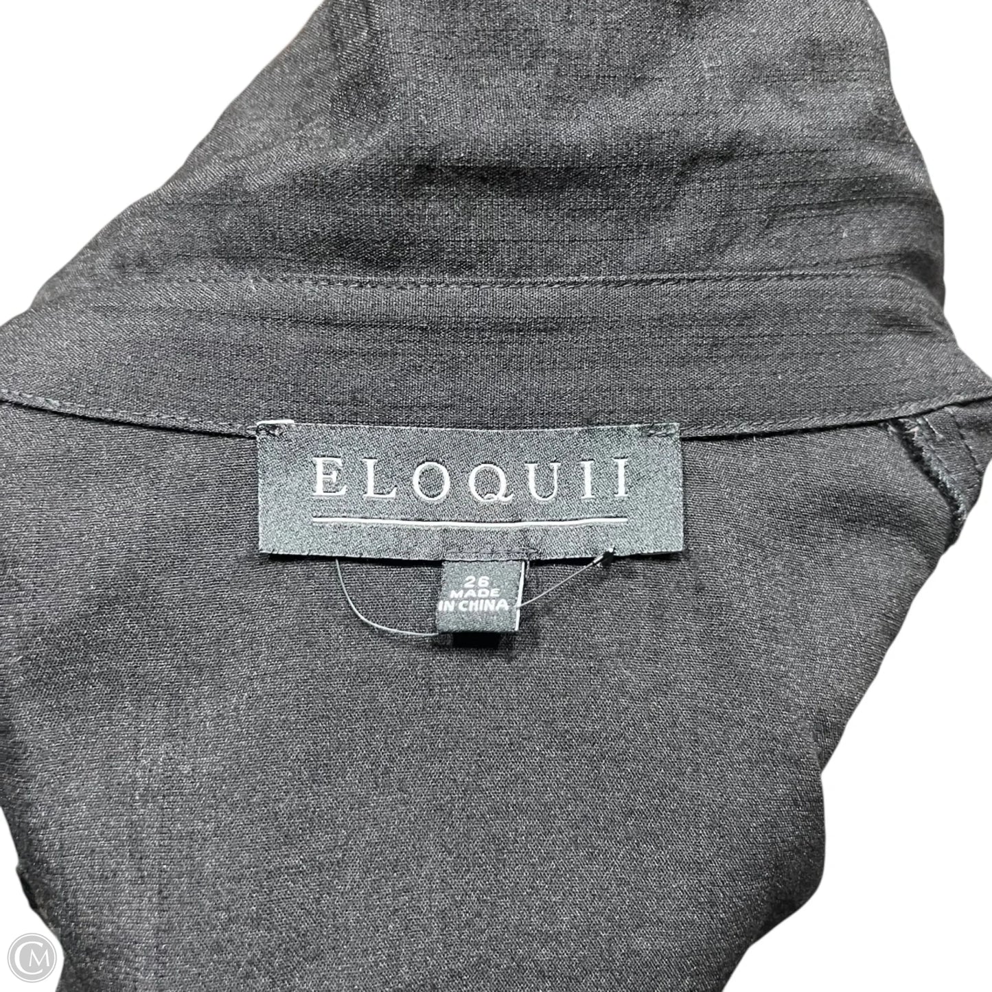 Top Long Sleeve By Eloquii In Black, Size: 26