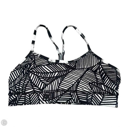 Athletic Bra By Lululemon In Black & White, Size: 4