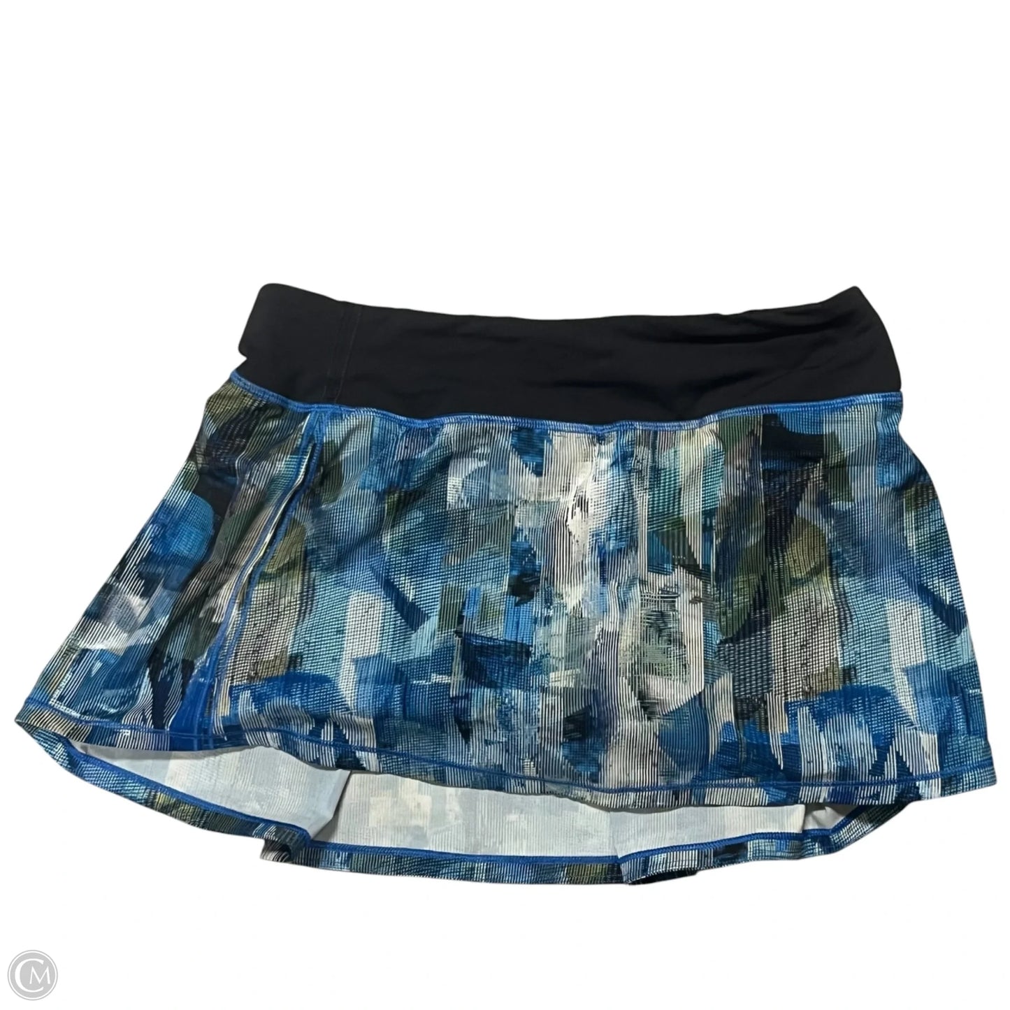 Athletic Skort By Lululemon In Black & Blue, Size: 6