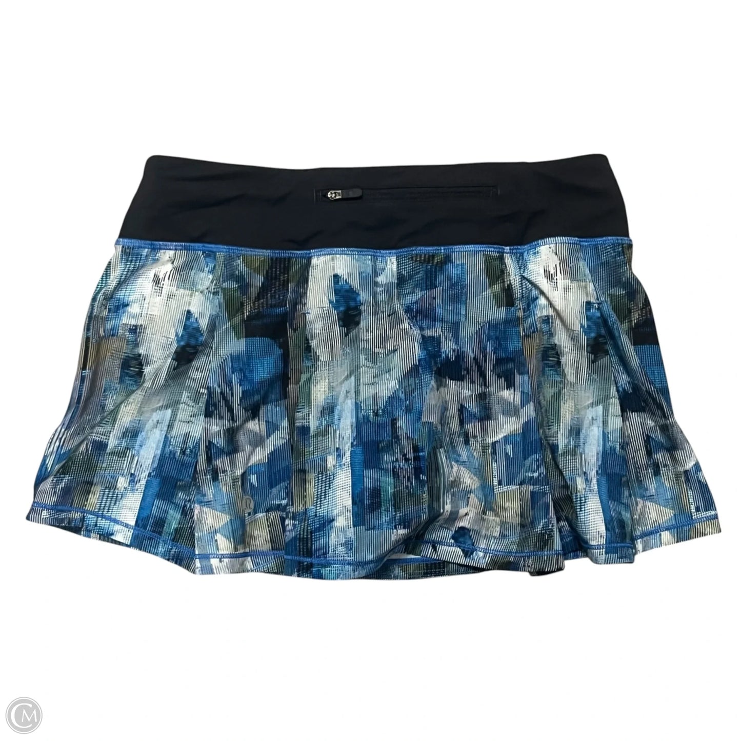 Athletic Skort By Lululemon In Black & Blue, Size: 6