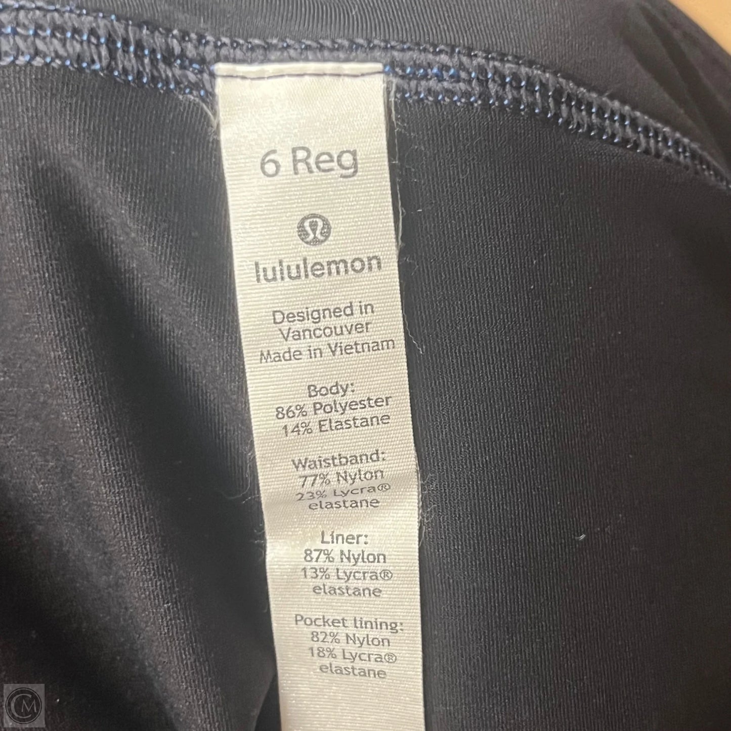 Athletic Skort By Lululemon In Black & Blue, Size: 6