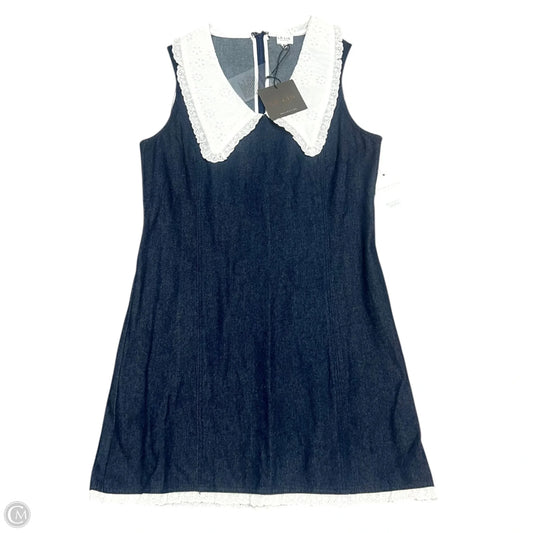 Dress Casual Midi By Le Lis In Blue & White, Size: M