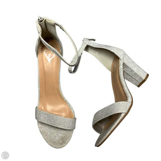 Shoes Heels Block By Windsor In Silver, Size: 8