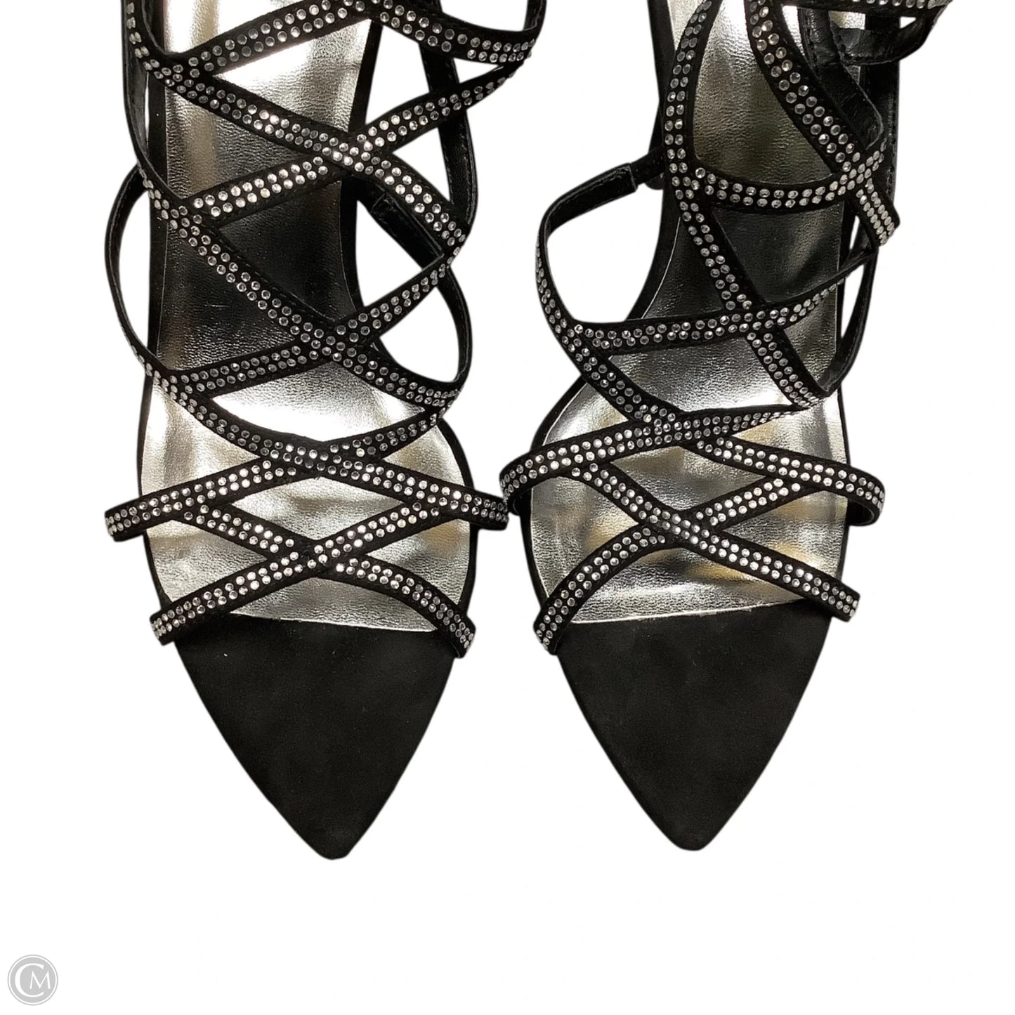 Shoes Heels Stiletto By Jennifer Lopez In Black & Silver, Size: 10
