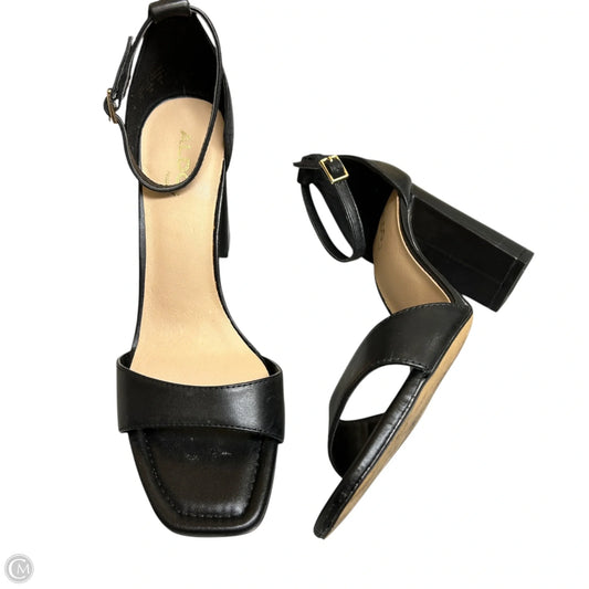 Shoes Heels Block By Aldo In Black & Tan, Size: 8.5