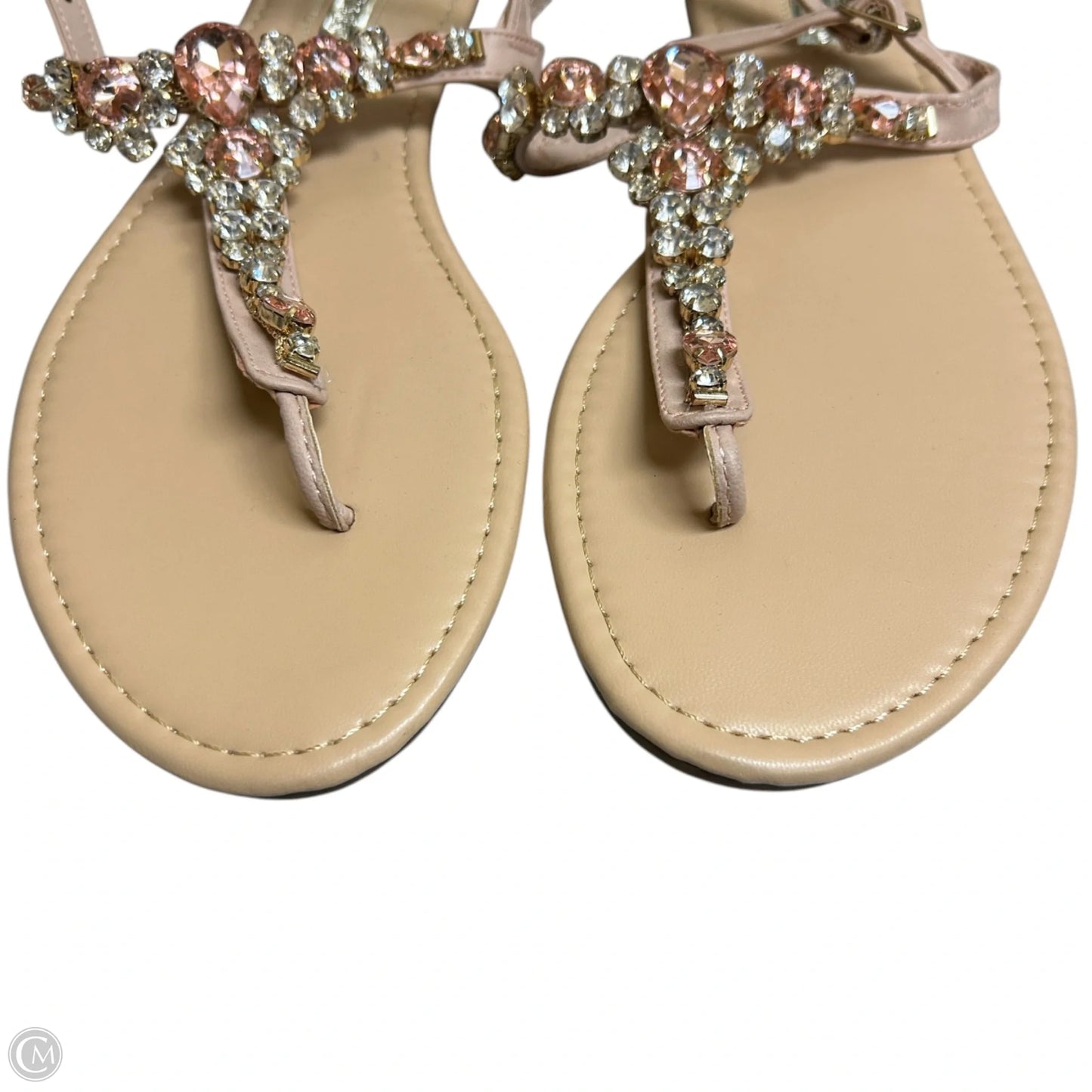 Sandals Flats By Primark In Pink & Tan, Size: 9