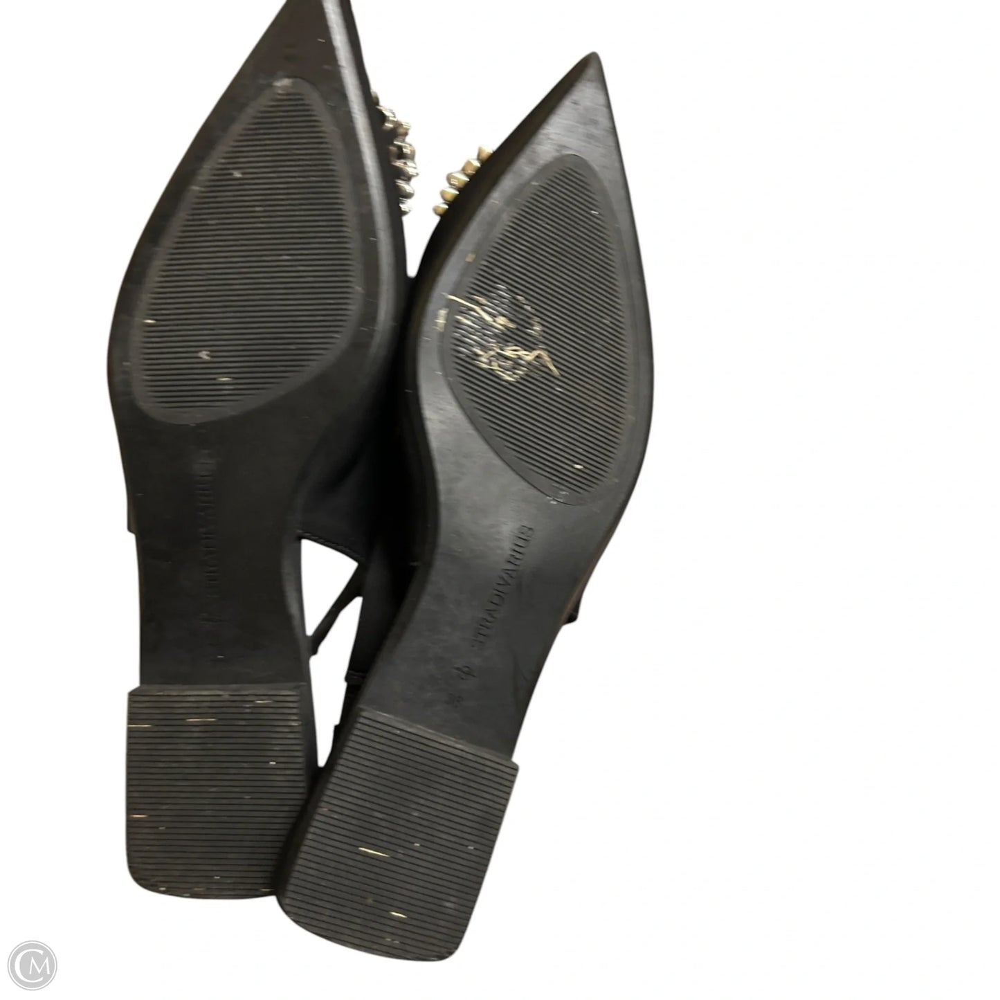 Shoes Flats By Stradivarius In Black & Silver, Size: 7.5
