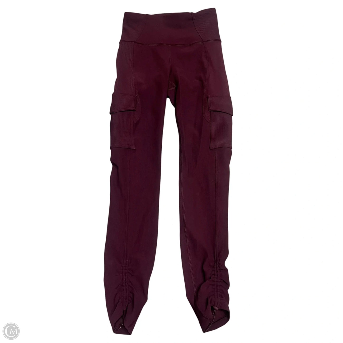 Athletic Leggings By Lululemon In Maroon, Size: 2