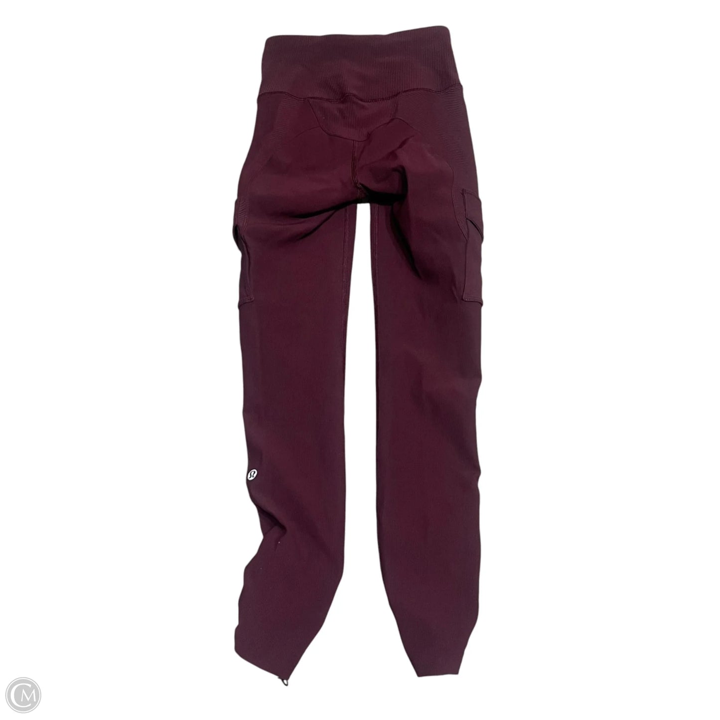 Athletic Leggings By Lululemon In Maroon, Size: 2