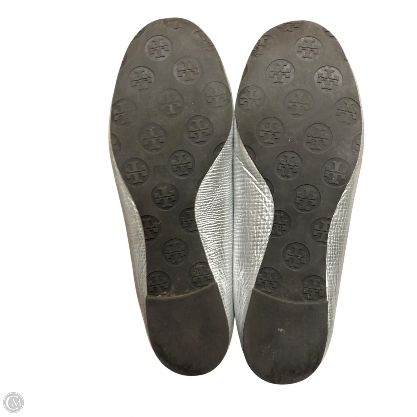 Shoes Designer By Tory Burch In Silver, Size: 8.5