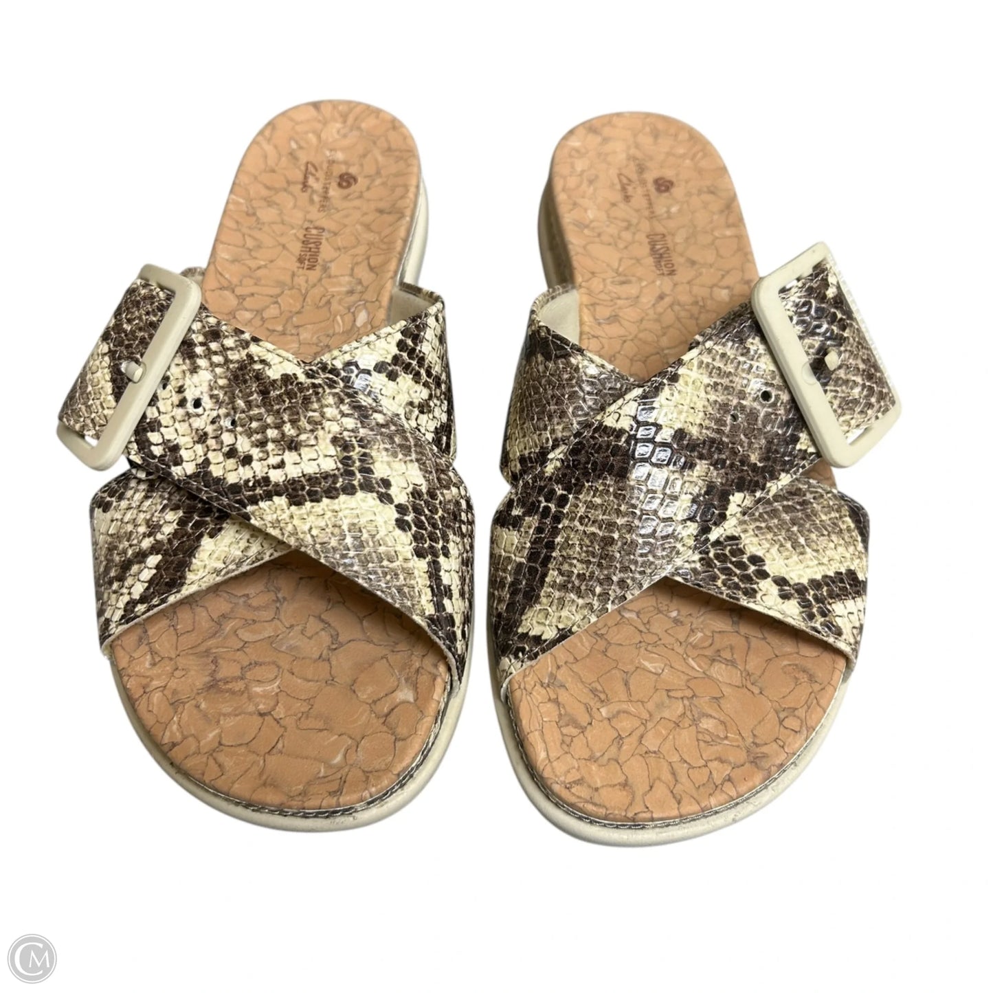 Shoes Flats By Clarks In Snakeskin Print, Size: 6