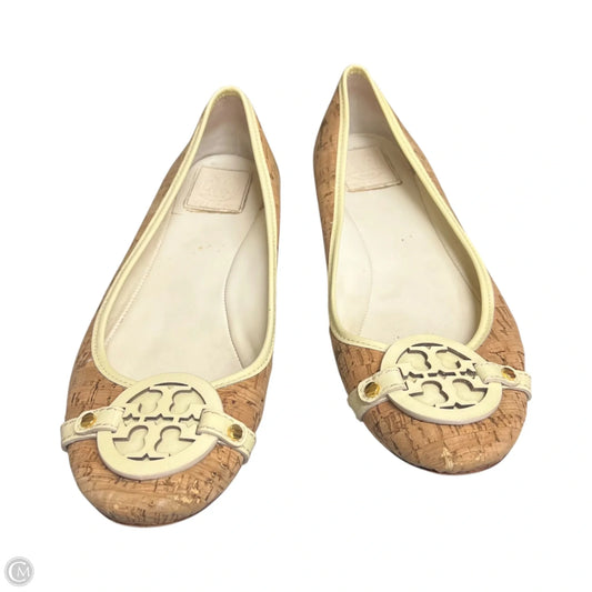 Shoes Designer By Tory Burch In Tan & White, Size: 10.5