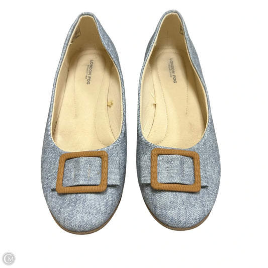 Shoes Flats By London Fog In Blue & Tan, Size: 11