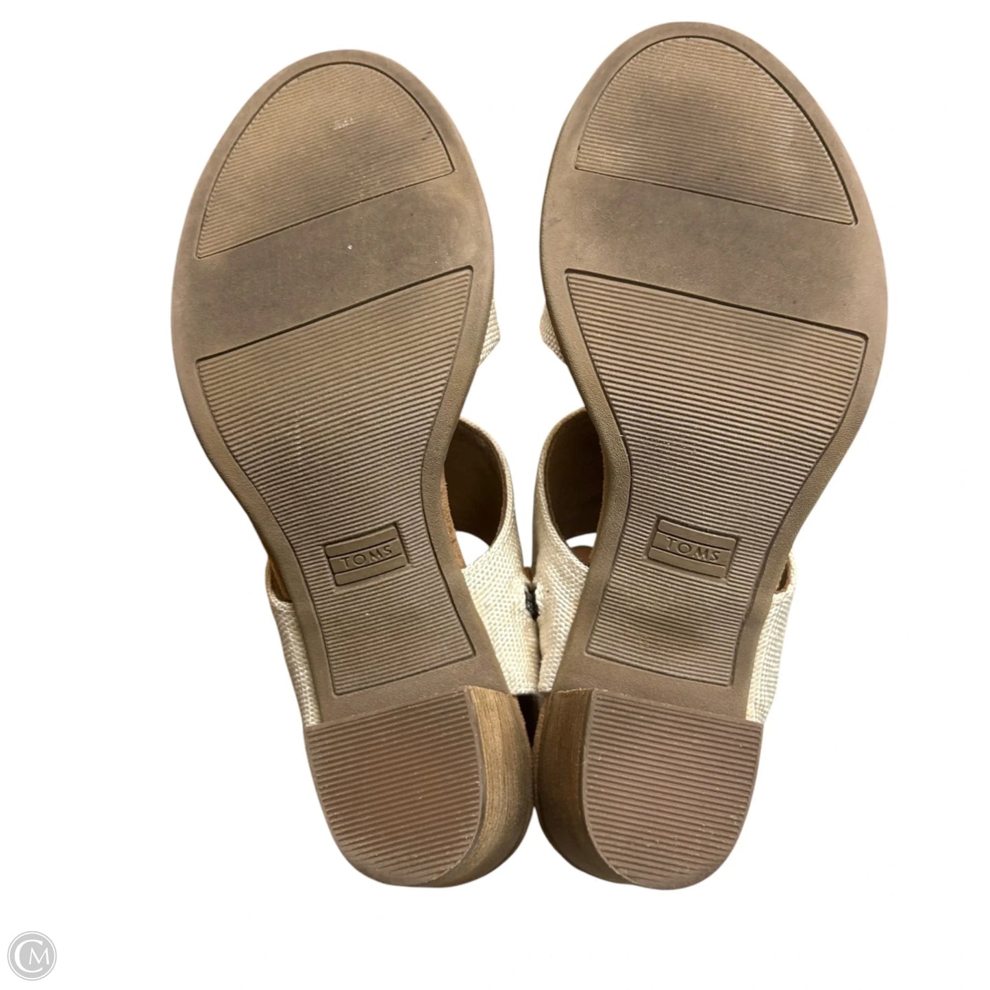 Sandals Heels Block By Toms In Tan, Size: 9