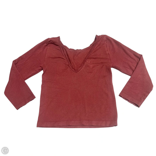 Top Long Sleeve By Anthropologie In Red, Size: M