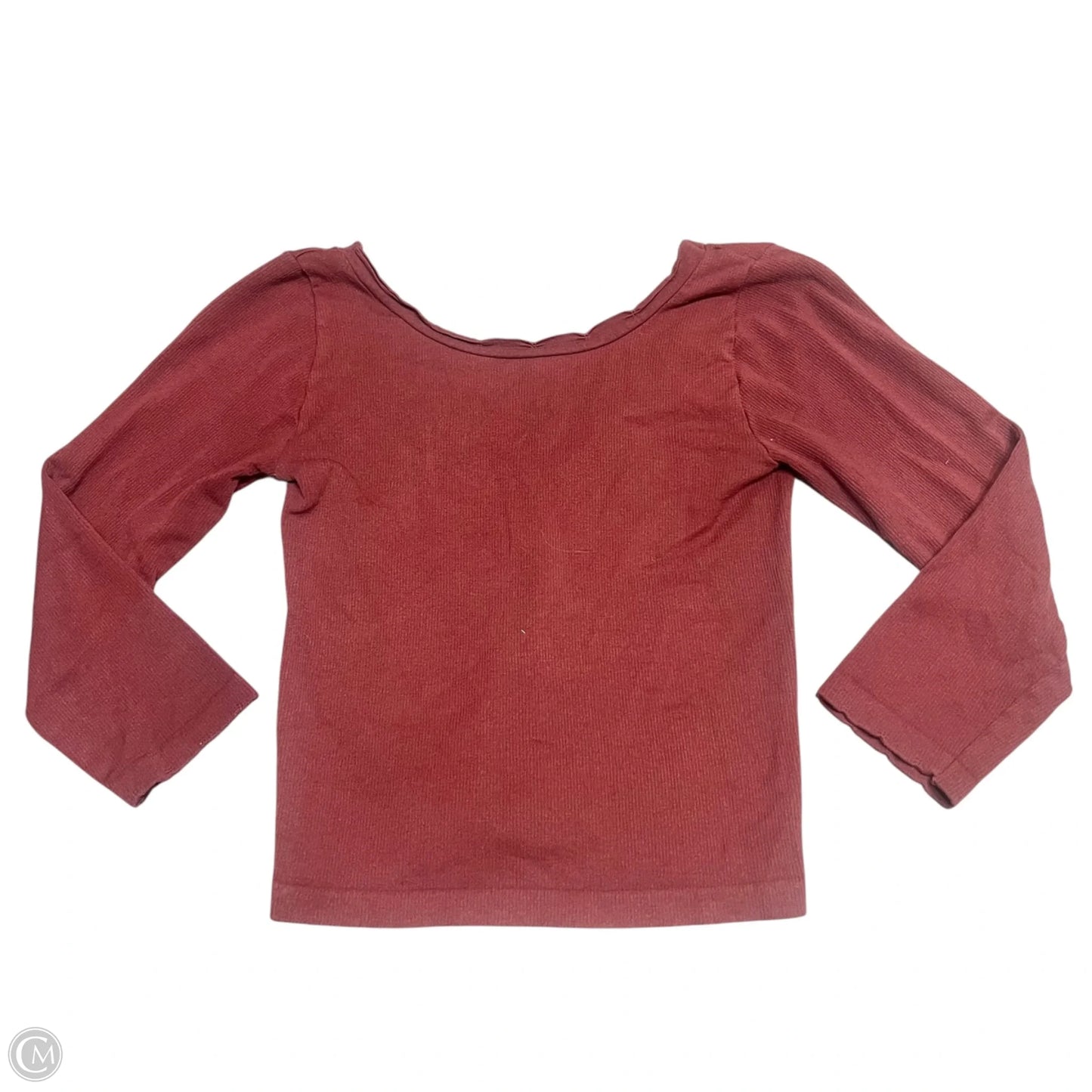 Top Long Sleeve By Anthropologie In Red, Size: M