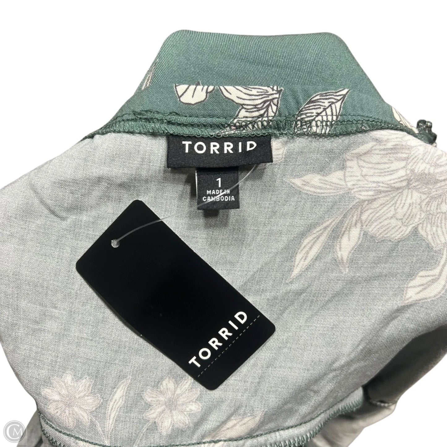 Romper By Torrid In Green & White, Size: 1x