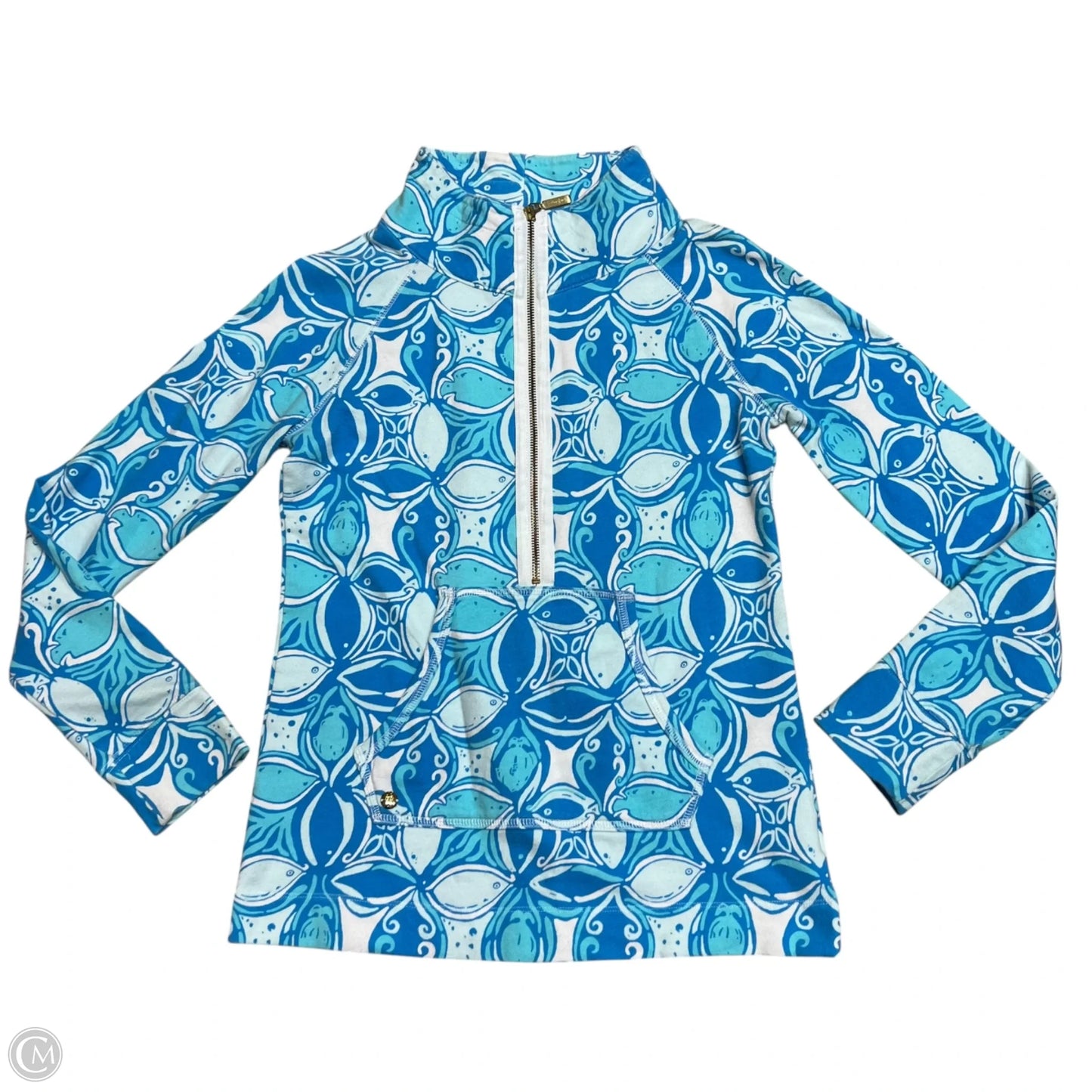 Jacket Designer By Lilly Pulitzer In Blue & White, Size: Xs