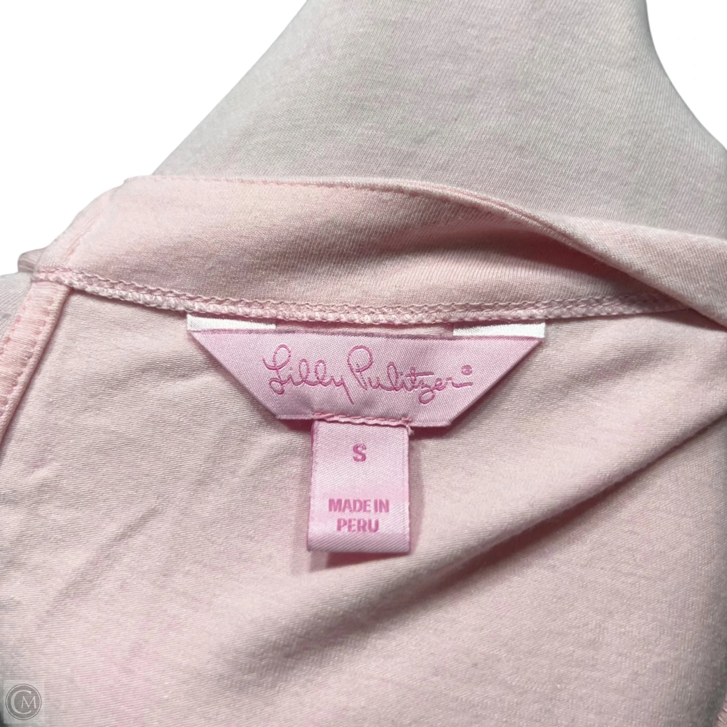 Top Short Sleeve Designer By Lilly Pulitzer In Pink, Size: S