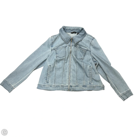Jacket Denim By H By Halston In Blue Denim, Size: 20