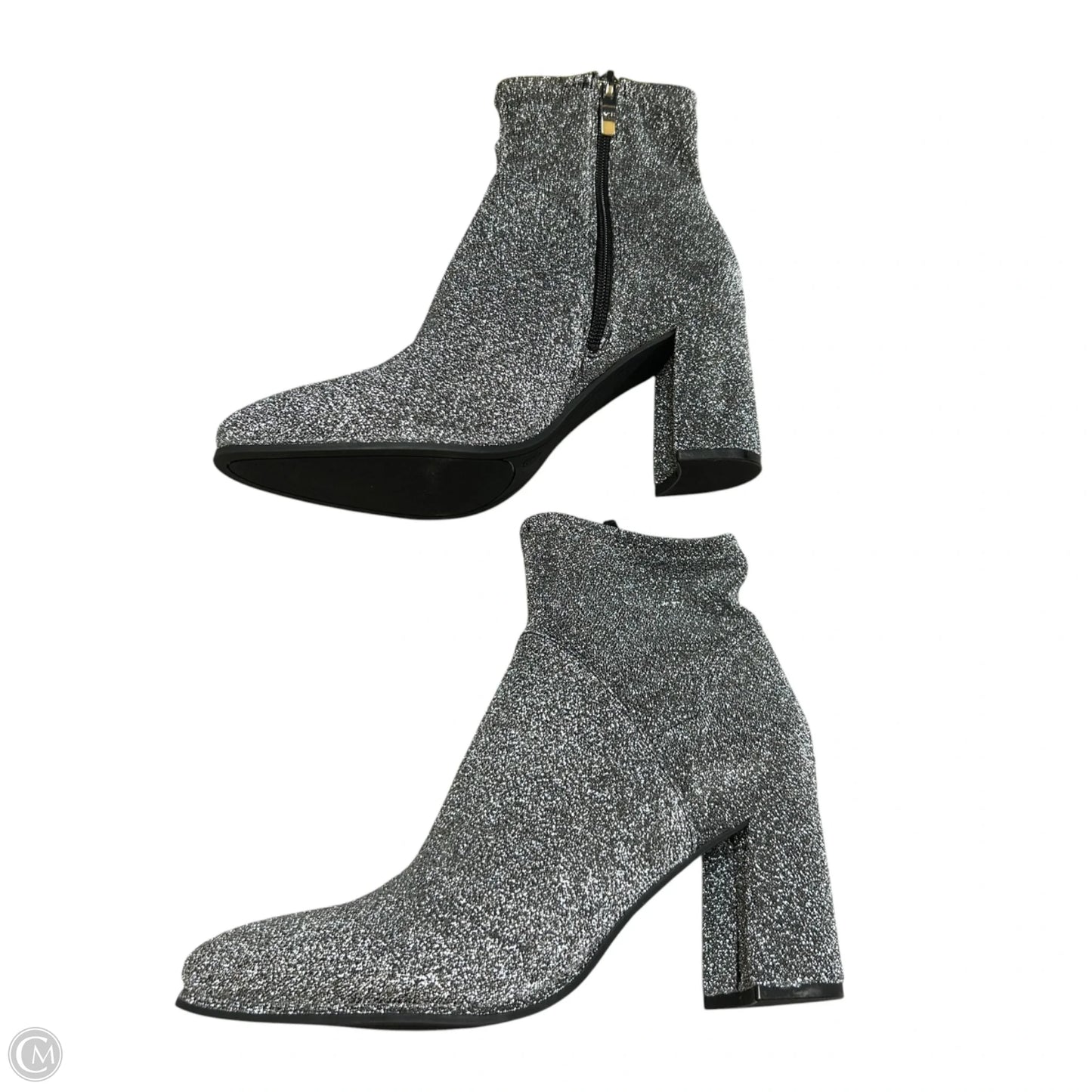 Boots Ankle Heels By Marc Fisher In Silver, Size: 7