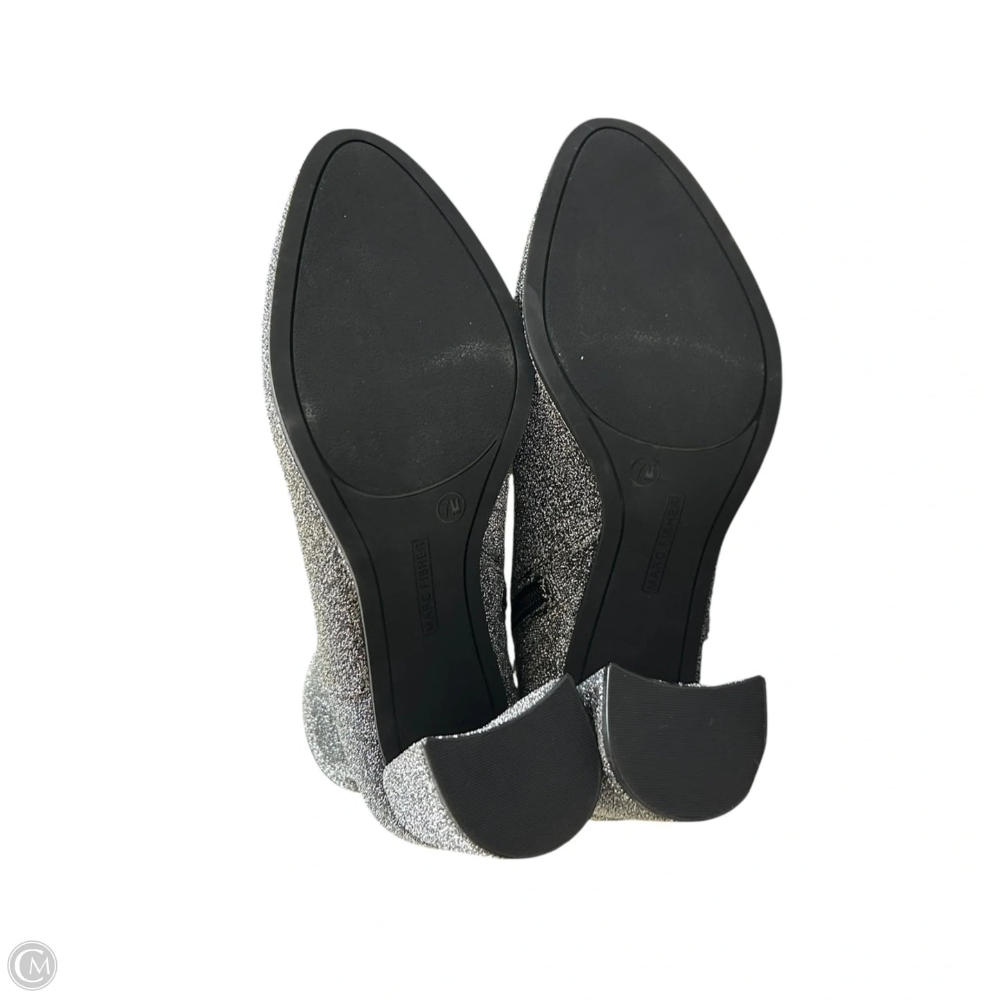 Boots Ankle Heels By Marc Fisher In Silver, Size: 7