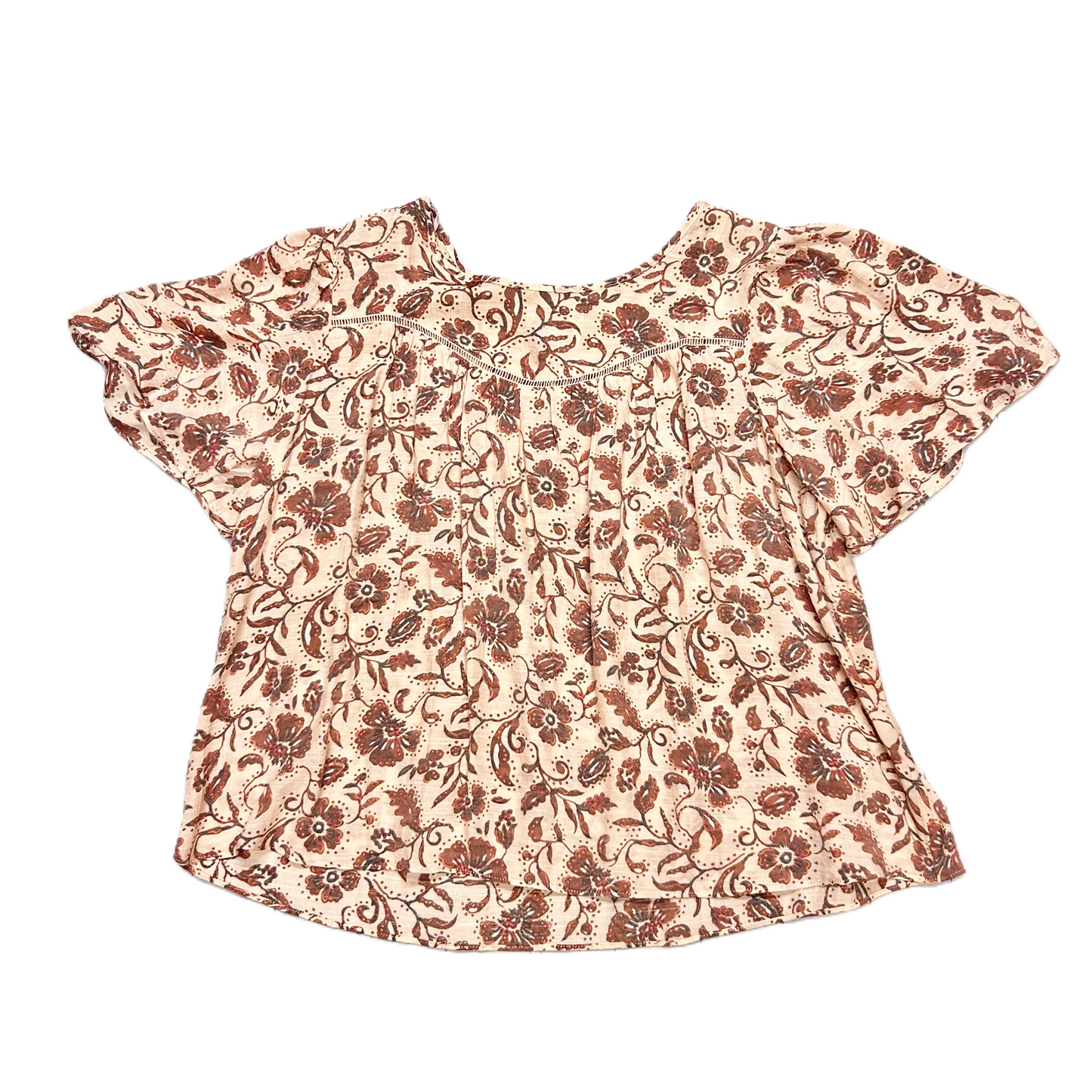 Paisley Print Blouse Short Sleeve By Nanette Lepore, Size: L