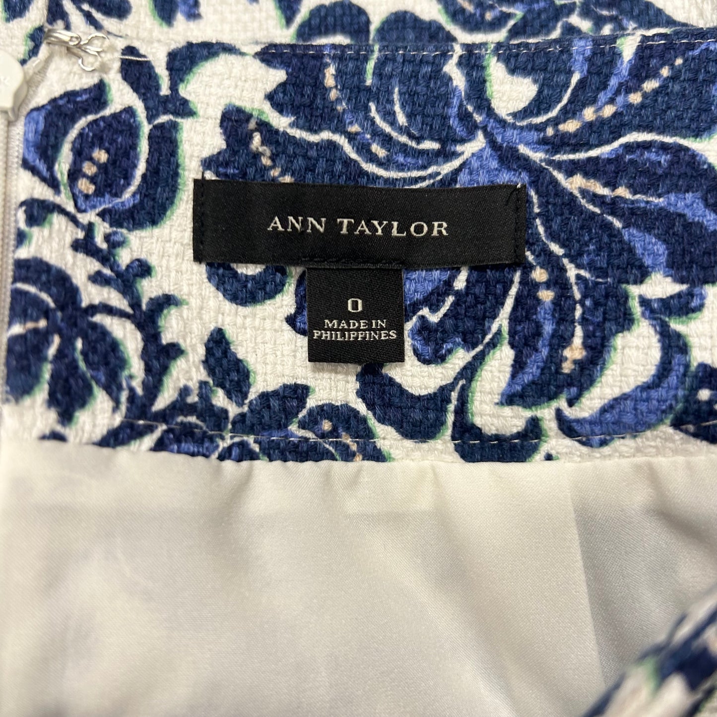 Blue & White Skirt Mini & Short By Ann Taylor, Size: 0