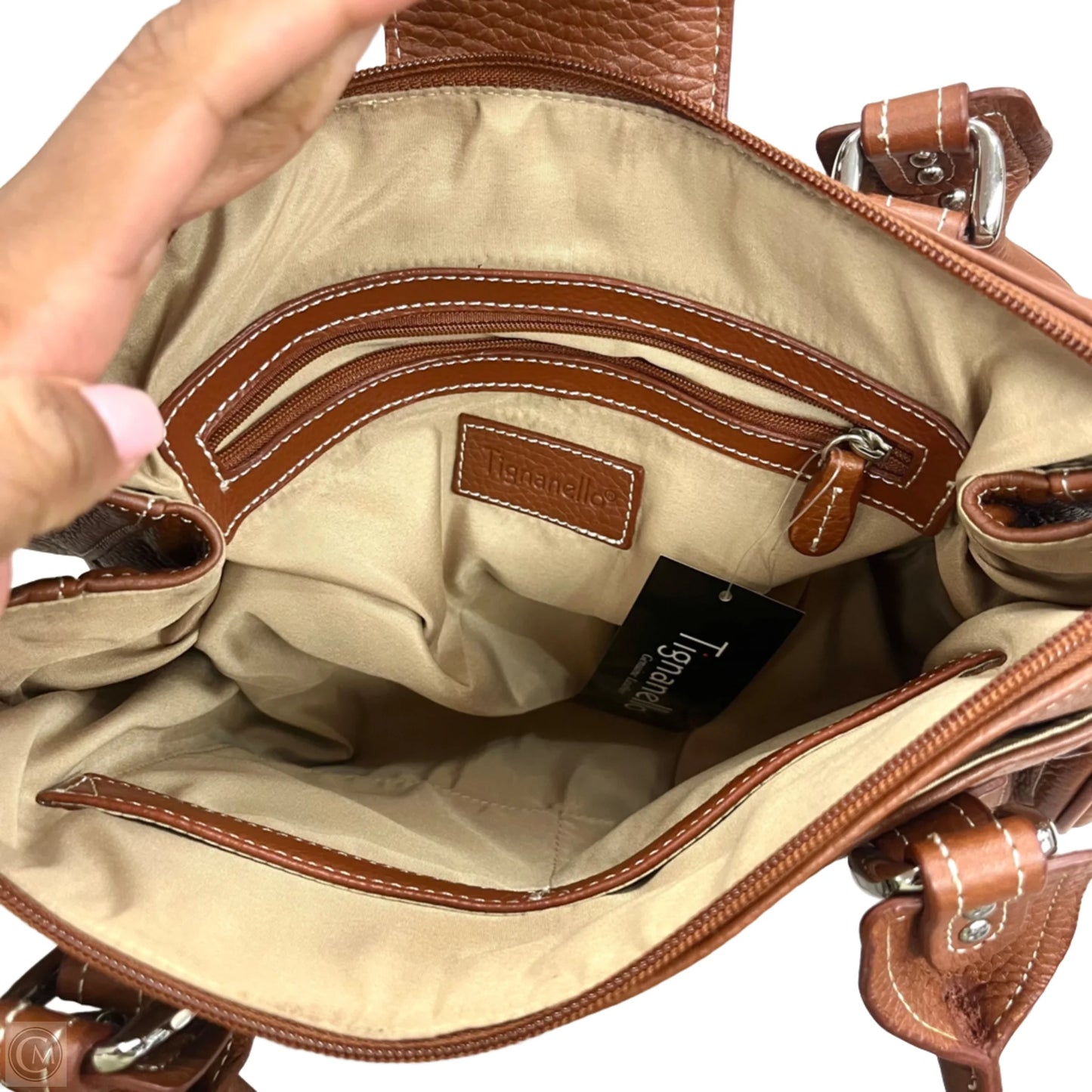 Handbag Leather By Tignanello  Purses, Size: Large