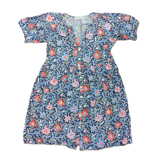 Floral Print Dress Casual Short By Loft, Size: Xs