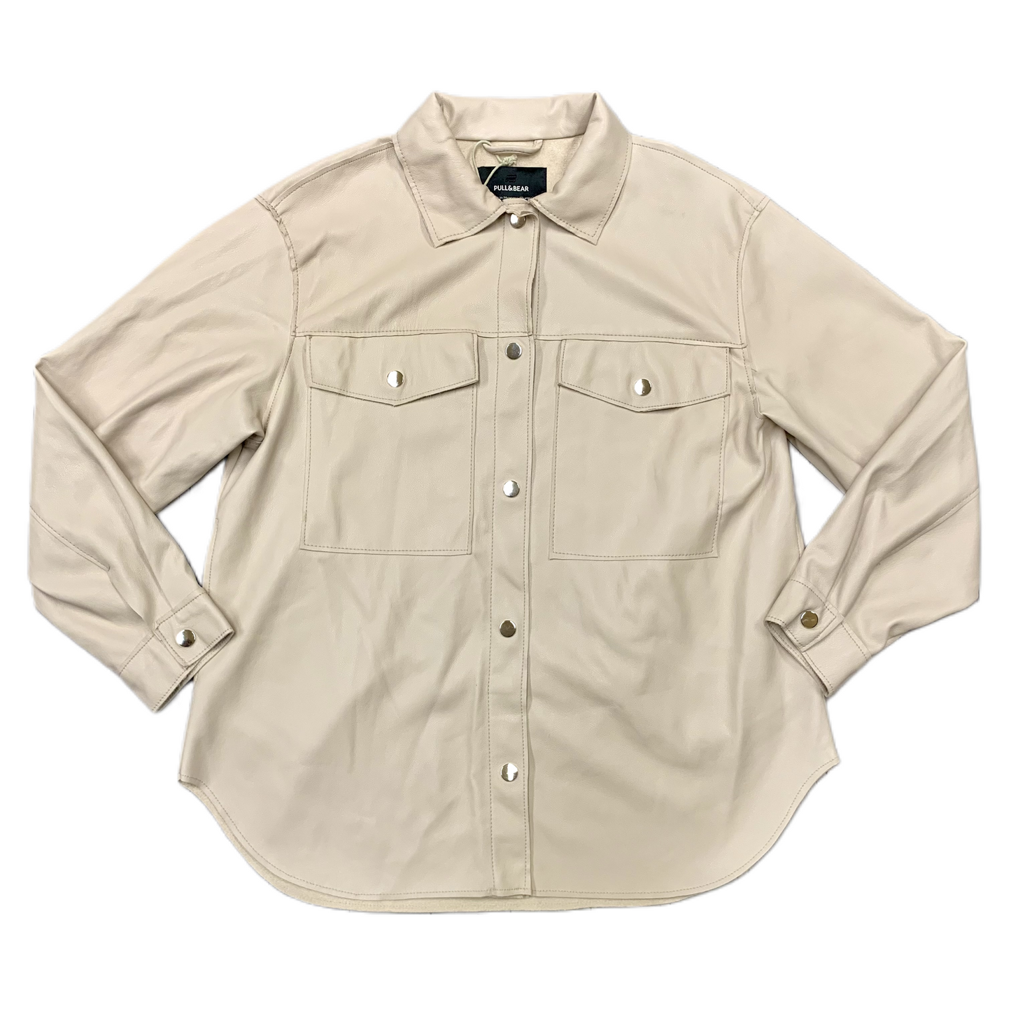 Jacket Moto By Pull And Bear In Beige, Size: S