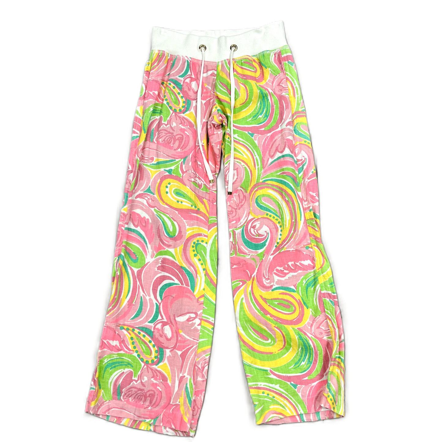 Pants Designer By Lilly Pulitzer In Green & Pink, Size: Xs