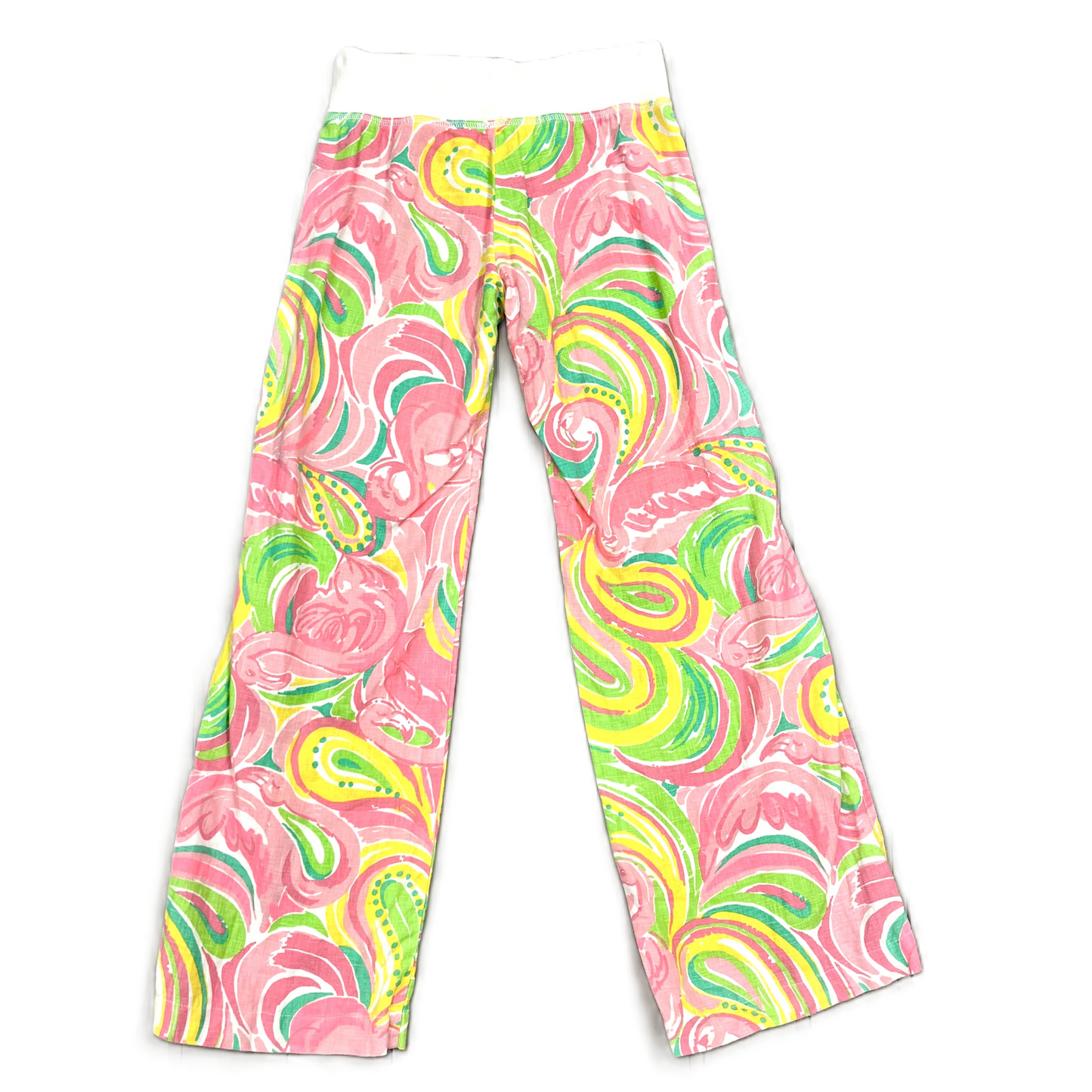 Pants Designer By Lilly Pulitzer In Green & Pink, Size: Xs