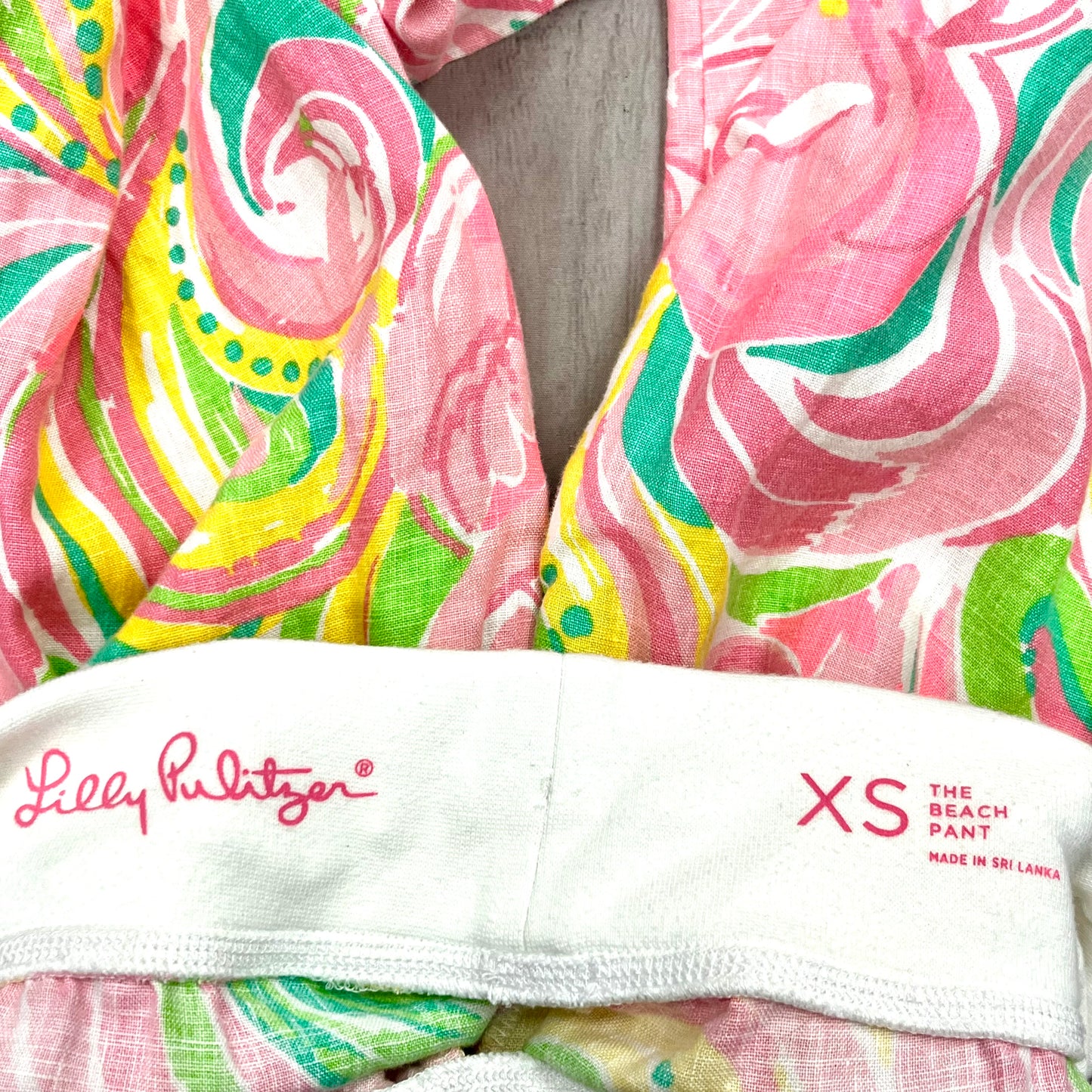 Pants Designer By Lilly Pulitzer In Green & Pink, Size: Xs