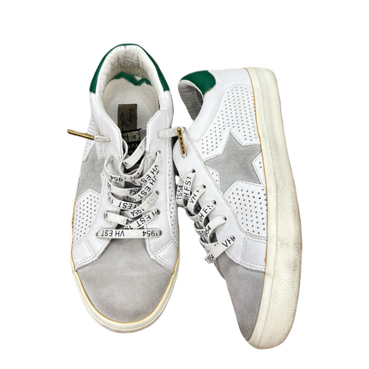 Green & White Shoes Sneakers By Vintage Havana, Size: 6