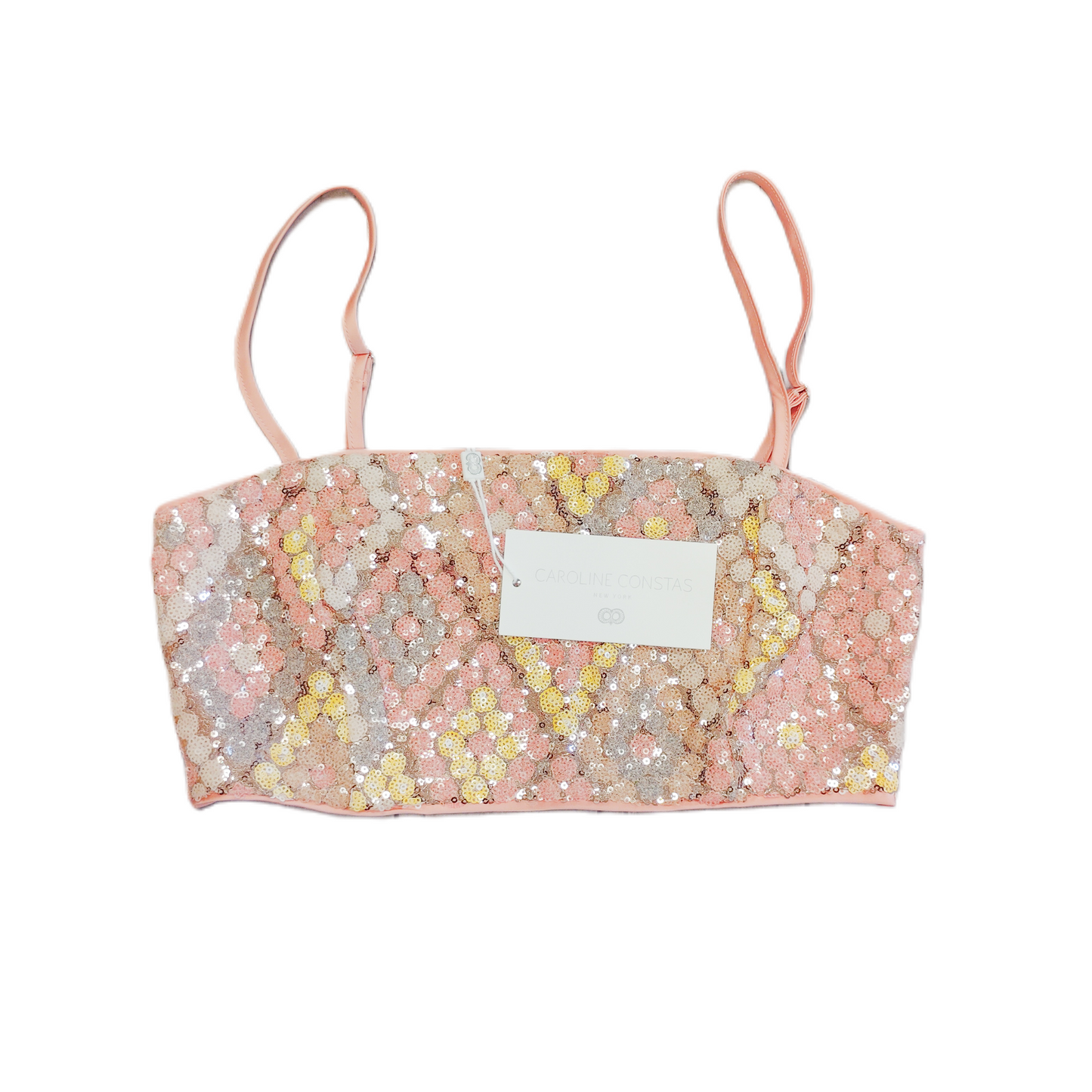 Pink & Yellow Bralette By Caroline Constas, Size: S